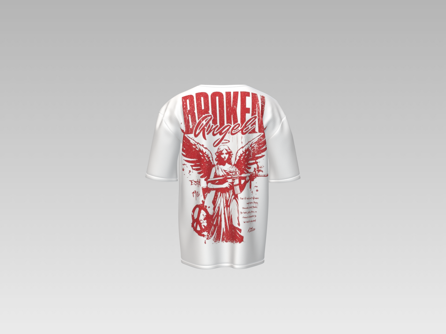Broken Angel Heavyweight Tee - White