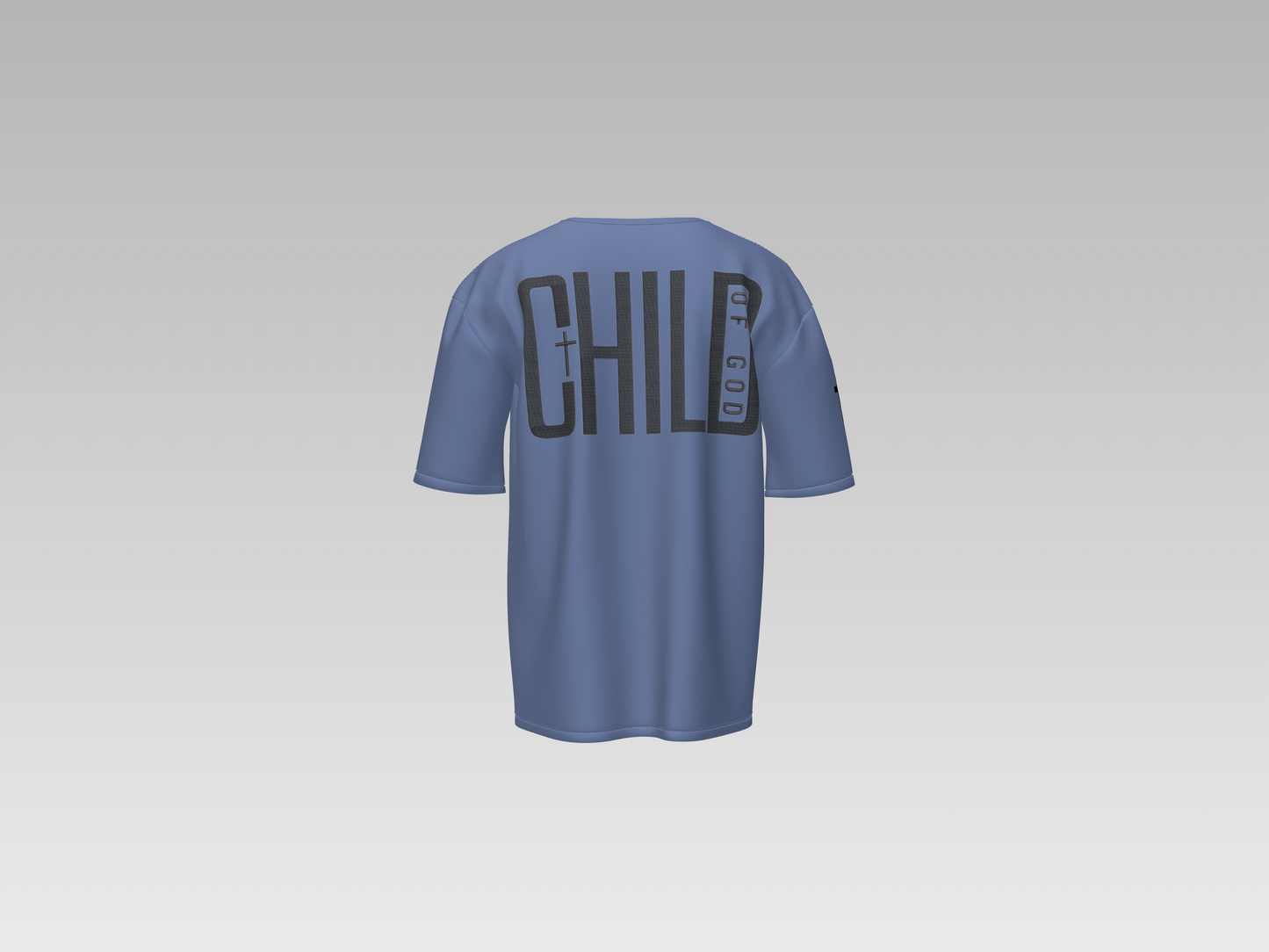 Mondore “Child of God” Statement Tee – Sky Blue