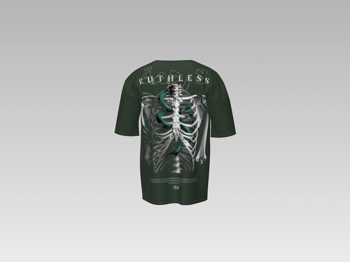 Ruthless X-Ray Heavyweight Tee - Forest Green