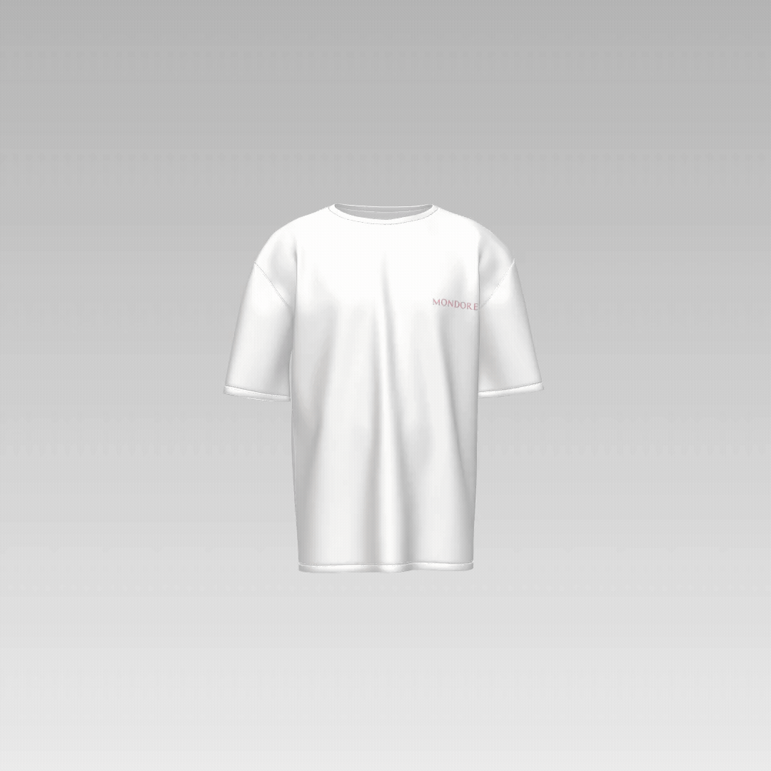 Mondore Sacred Guardian Angel Oversized Tee in White