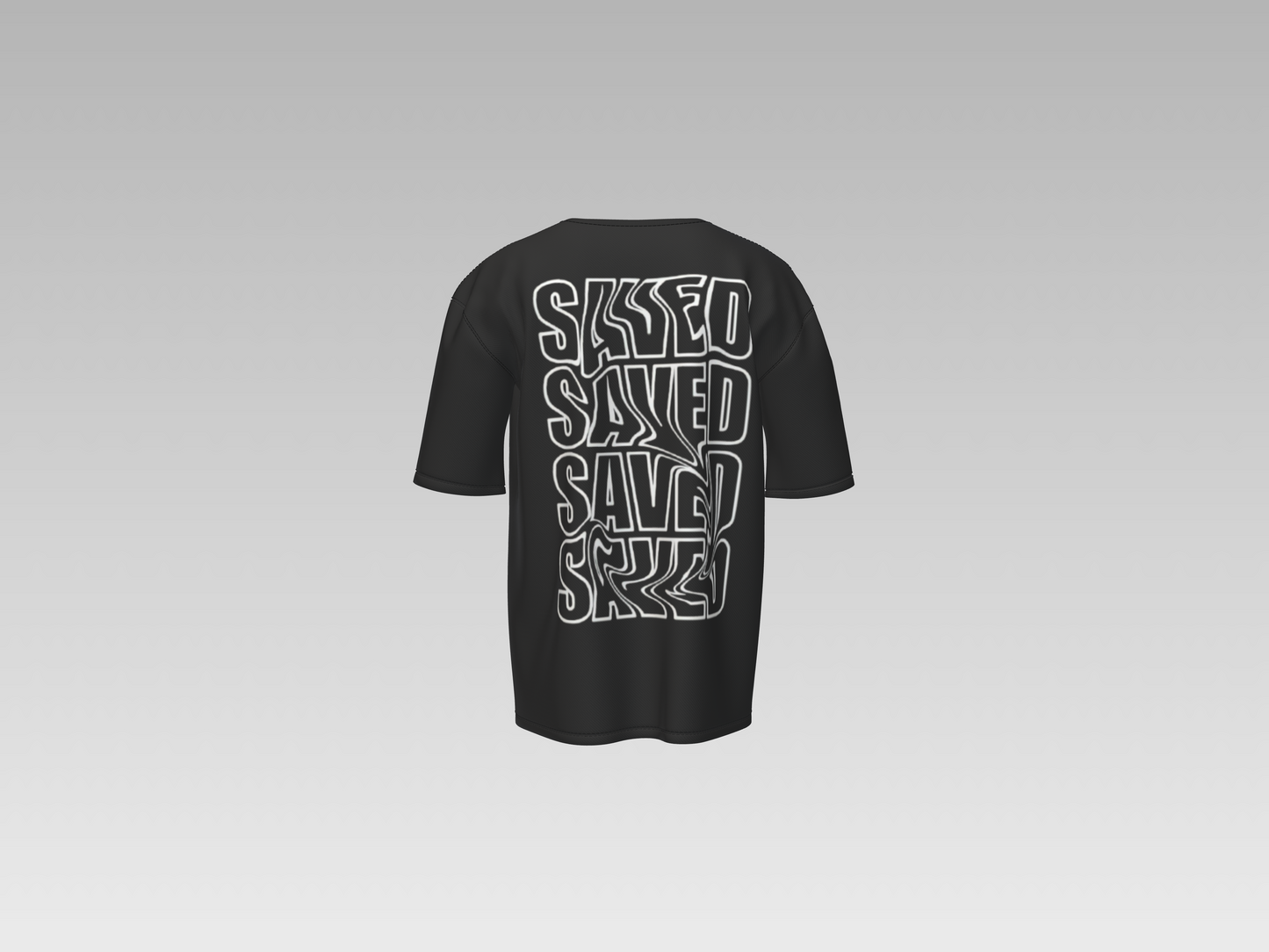 Saved Distortion Heavyweight Tee - Black