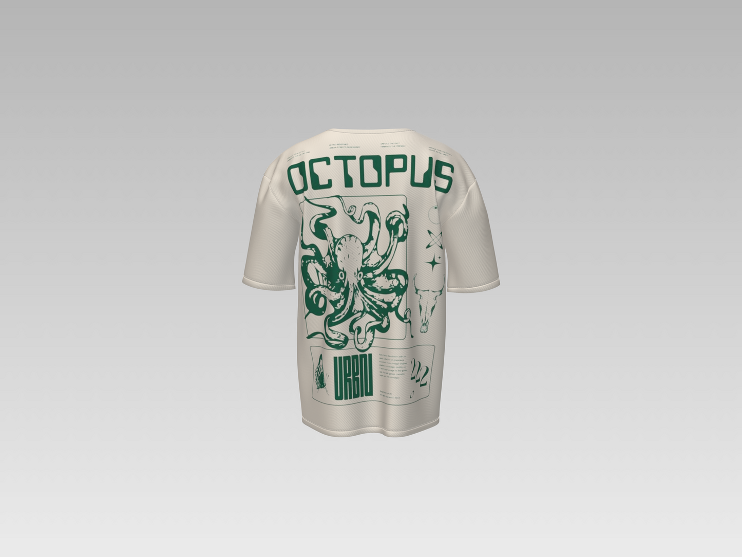 Urban Octopus Heavyweight Tee - Cream
