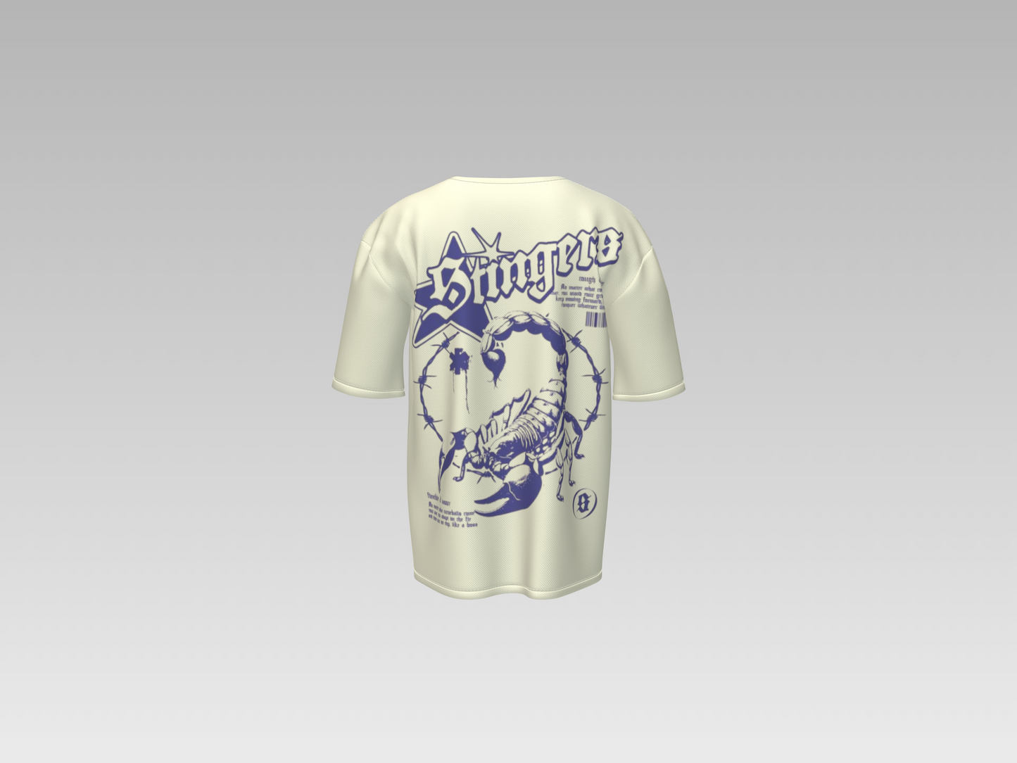 Stinger Scorpion Heavyweight Tee - Cream